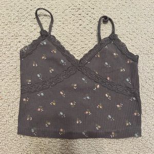 Flower print cami crop